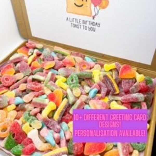 Personalised Fizzy Pick n Mix Gift Box | Candy Hamper | Sweet Present | Valentines Birthday Anniversary Congratulations Thank you Get Well