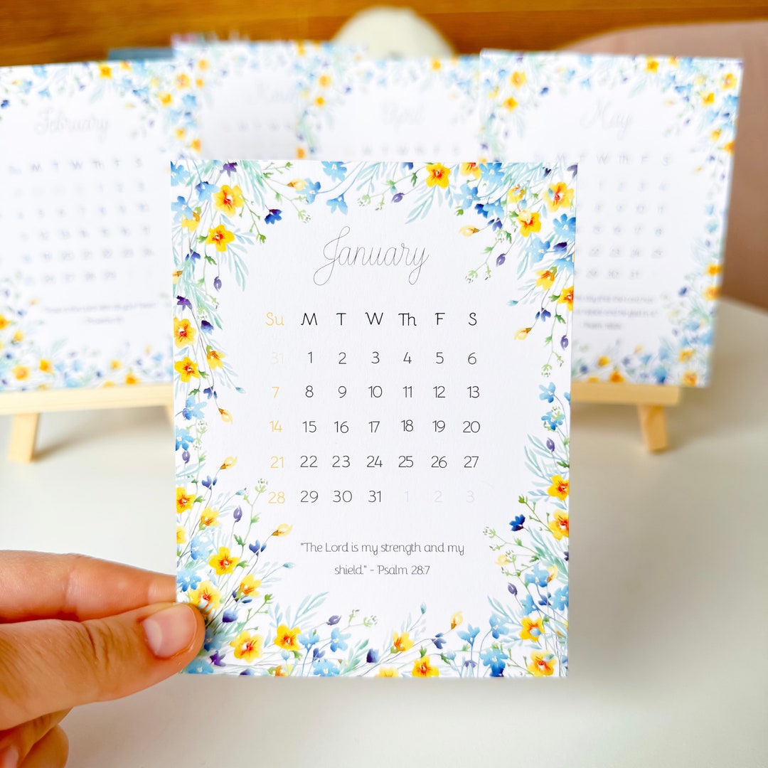 Beautiful Calendar With Bible Verses Printable Inspirational Christian ...