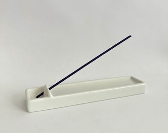 Porte-encens long blanc