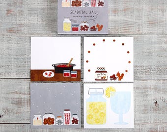 Memo Pad, Large, Seasonal Jars
