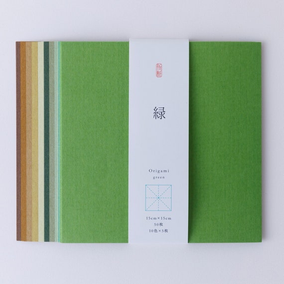 Origami, Washi, Shades of Greens
