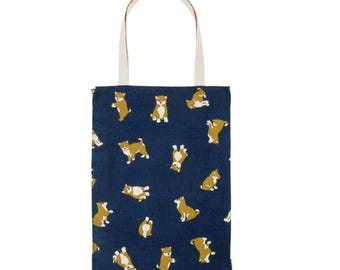 Bag, Tote, Fabric, Long, Shiba Inu