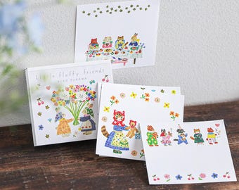 Memo Pad, Large, Rabbits & Flowers