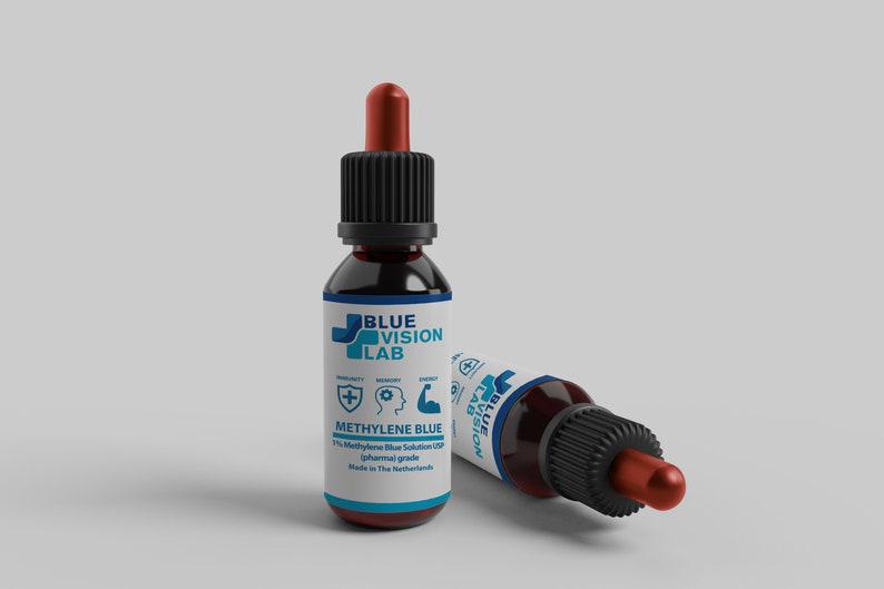 30 ml Solution de bleu de méthylène à 1 % de qualité USP compte-gouttes inclus image 2