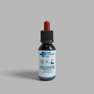60 ml - Solution de bleu de méthylène à 1 % de qualité USP (compte-gouttes inclus)