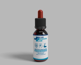 30 ml - Solution de bleu de méthylène à 1 % de qualité USP (compte-gouttes inclus)