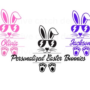 Personalized Easter Bunny, Nameplate Easter Bunnies Customized for Kids