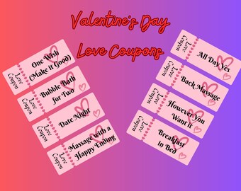 Love Coupons for Valentine's Day with Bonus Templates!