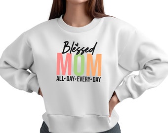 Blessed Mom Mother's Day SVG, PNG, Instant Download, Mother's Day