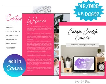 Canva Crash Course Guide PLR, MRR, Editable in Canva for Your Brand