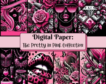 Papier numérique | Arrière-plans numériques | La collection Jolie en rose