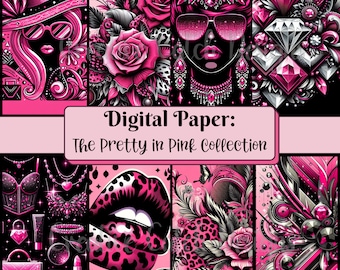 Digital Paper | Digital Backgrounds | The Pretty in Pink Collection