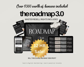 Roadmap 3.0 MRR, Build a Business, Course, Master Resell Rights with 10 PLR Bonus including 200 Faceless Reels, Payment Plans