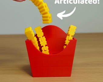 Articulated Fidget Fries - Keychain