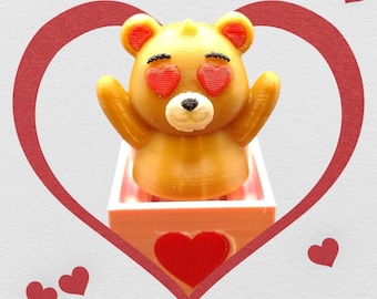 Heart Bear Fidget Clicker - Valentine's Day