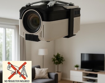 Soporte de pared y techo Magcubic HY450 para brazo de montaje en techo. Soporte 3D personalizado para montaje en techo sin proyector ni brazo de soporte.