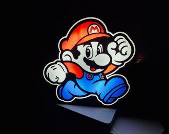 New Super Mario LED night light with switch 1.5 m cable children&#39;s room boys
