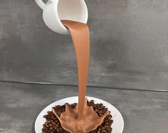 Magic Floating Spilling Coffee or Tea Cup, Coffee Lover's Floating Coffee Cup, Coffee Mug, Creative Desk Decor, Kitchen Decor