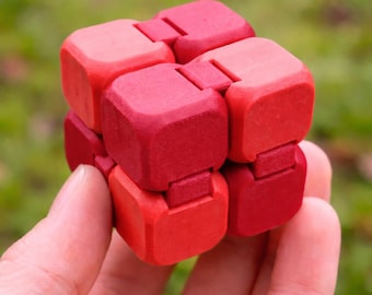 Cubo infinito impreso en 3D: juguete antiestrés, juguete de escritorio y dispositivo sensorial.