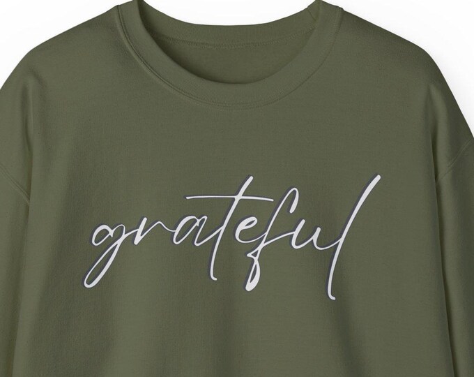 Grateful Crewneck Sweatshirt: Cozy Unisex Fall Sweater