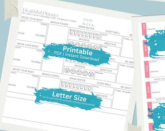 Wellness Planner & Habit Tracker: Printable PDF, Undated