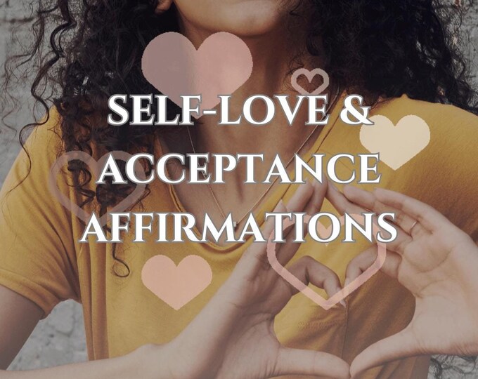 50 Self-Love & Acceptance Positive Daily Affirmations | Instant Mobile Video I Printable Cards | Daily Positive Boost I Self-Help I Growth