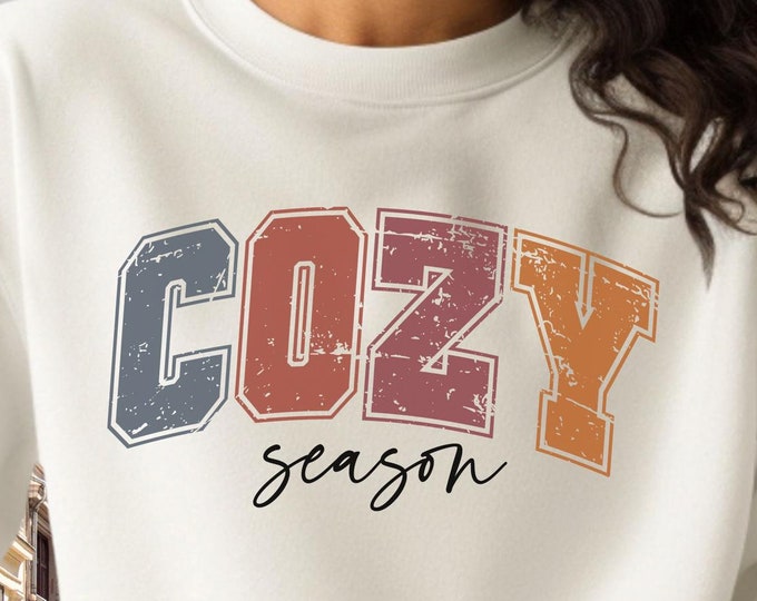 Cozy Season Unisex Lightweight Crewneck Sweatshirt | Comfort Colors® | Soft Fall Pullover | Casual Relaxed Fit | Sustainable Cotton Sweater