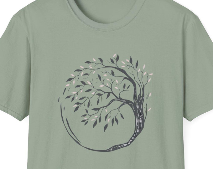 Tree of Life T-Shirt: Yin Yang Spiritual Design, Unisex Softstyle