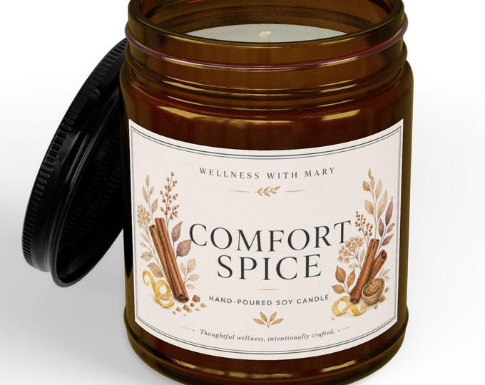 Comfort Spice Soy Candle | Cinnamon Brown Sugar, Vanilla Praline Aroma (4 oz 9 oz)
