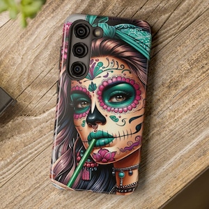 Sugar Skull Tough Phone Case | Protective iPhone and Samsung Cover | Lightweight & Impact-Resistant