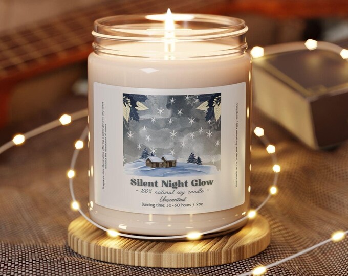 Soy Winter Candles | Hearthside Cheer, Winter Cinnamon Bliss, or Silent Night Glow | Cozy Holiday Scents | Scented & Fragrance-Free Options
