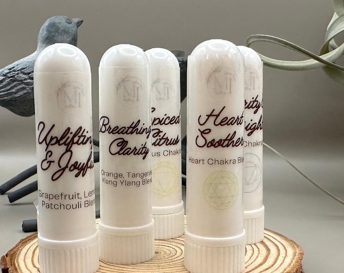 Essential Oil Inhalers I Aromatherapy for Wellness & Chakra Alignment | Individual or Bundle and Save | Portable and Effective Personal Care