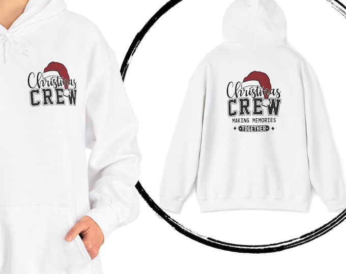 Double-Sided Christmas Crew Hoodie | Cozy Family Sweatshirt | Perfect Holiday Gift