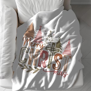 Merry Christmas Blanket: Plush Velveteen Holiday Throw