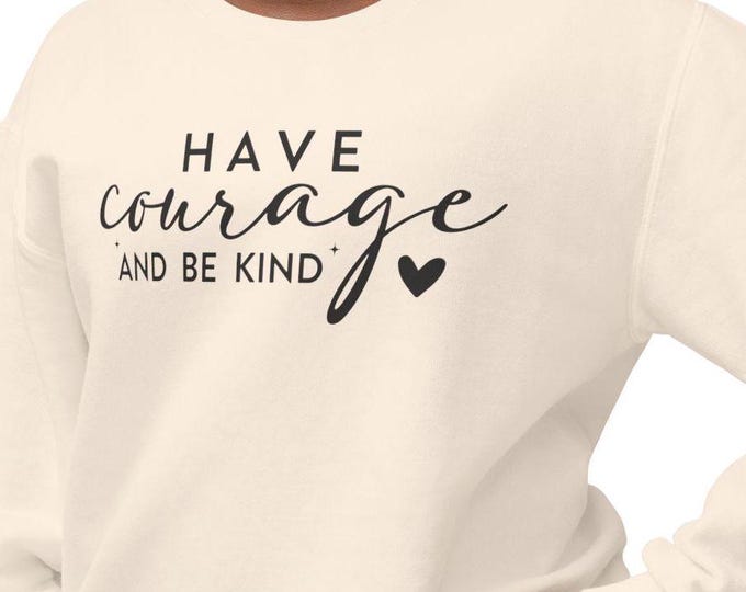 Boho Kindness Sweatshirt: Eco-Friendly Cotton Crewneck