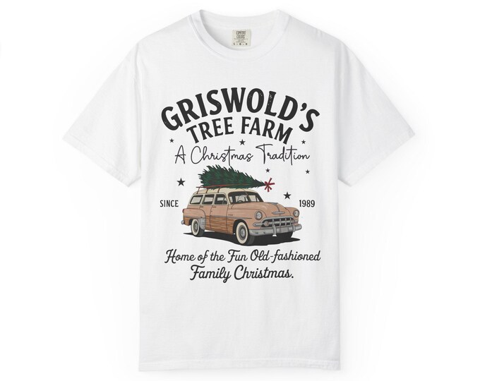 Griswold Tree Farm Comfort Colors Tee: Vintage Christmas Movie Shirt