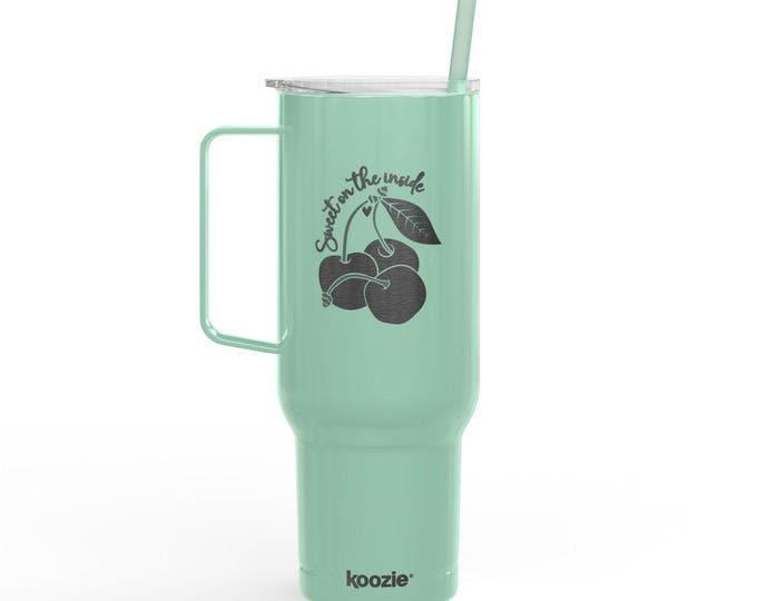Sweet on the Inside 40oz Engraved Cherry Tumbler for Big Sips & Bigger Self-Love I Handle, Insulated, Lid Straw I 5 color options