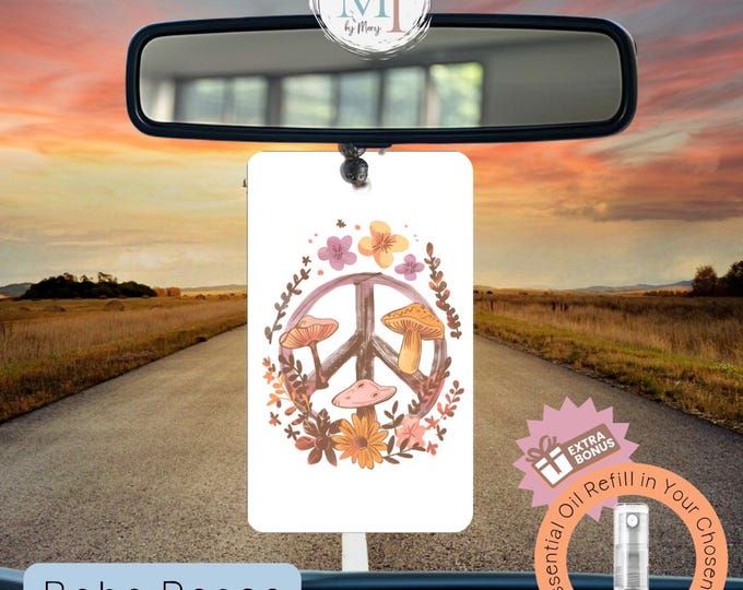 Custom Air Fresheners with Essential Oils | Personalized Car or Home Fresheners | Boho, Zen, Holiday, & Custom Photo Options I Hemp String