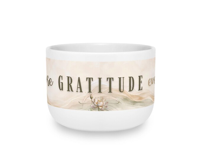 I Choose Gratitude Every Day Latte Mug 25oz, Positive Affirmation Coffee Cup, Mindful Gift