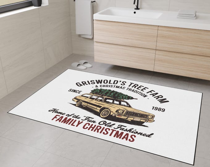 Griswold Family Christmas Floor Mat | Heavy Duty Non-Slip Mat | Durable Holiday Home Décor in Vibrant Colors I Griswold Christmas Decor Gift