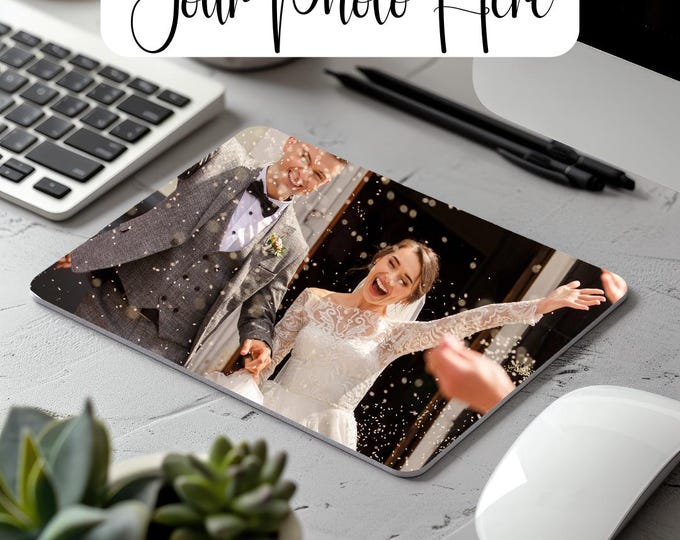Custom Personalized Mouse Pad | Custom Photo, Logo, or Art Mousepad | Office Desk, Gaming, Home, or Wedding Gift | Unique Custom Gift