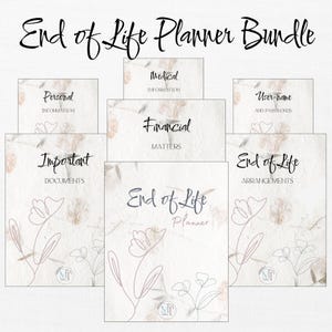End of Life Planner Bundle | Final Wishes Organizer | Medical, Legal, Financial, & Funeral Planning PDF | Legacy Workbook | Digital Download