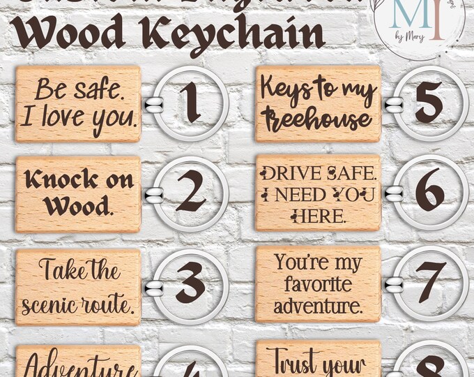 Engraved Wood Keychain - Create a Meaningful Keepsake to Carry Everywhere! Perfect for Safe Travels and Laughs I Personalized Gift