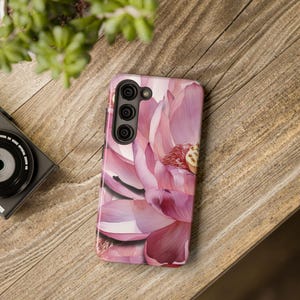 Lotus Flower Watercolor Tough Phone Case | Lightweight Impact Resistant iPhone & Samsung Cover | Protective and Elegant