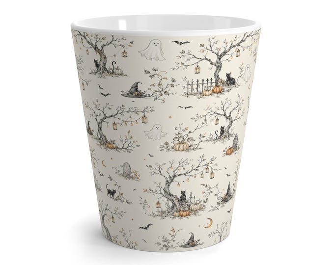 Vintage Halloween Home Decor | Blanket, Shower Curtain, Floor Mat or Latte Mug
