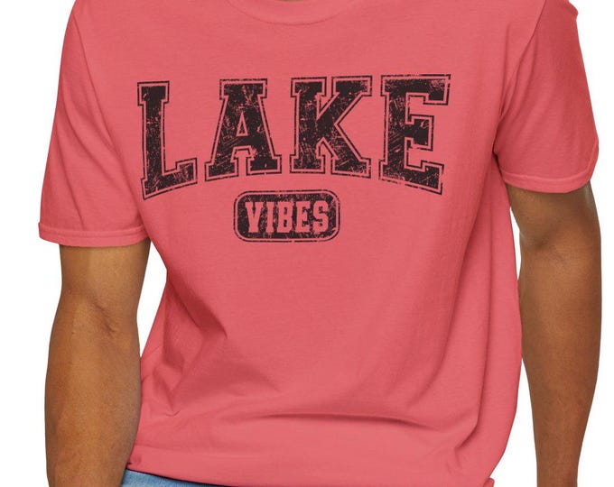 Lake Vibes Unisex Softstyle T-Shirt, Summer Tee, Lake House Apparel, Vacation Shirt, Nature Lover Gift, Casual Outfit