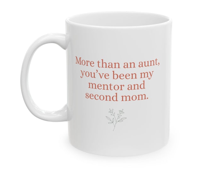 Aunt Tribute Poem Mug | Sentimental Quote Ceramic Mug, 11oz 15oz