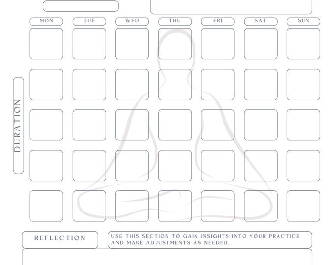 Guided Meditation Tracker & Challenge | 31-Day Planner for Mindfulness and Wellness | Build Consistency, Reflect, and Grow I Spirituality