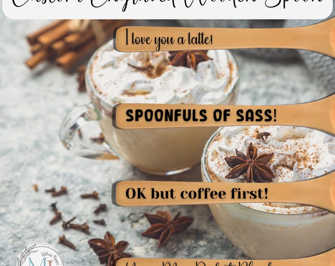 Personalized Engraved Bamboo Spoon: Custom Kitchen Accessory