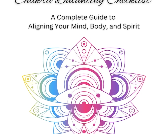 Chakra Balancing Bundle: Daily or Weekly Checklist + Meditation, Positive Affirmations, Yoga, Activities Guide | Chakra Bonus Guide